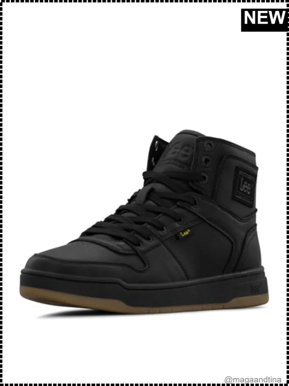 High Top Retro Court Sneaker Faux Leather Denim Casual